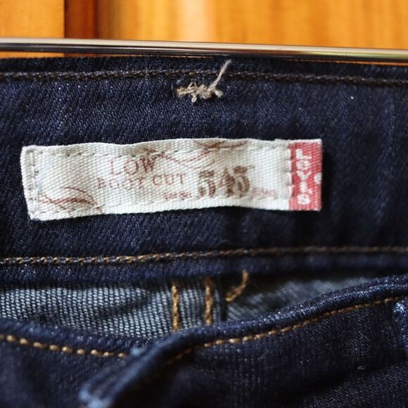 Levi’s 545 Low Rise Bootcut Dark Wash Jeans 6 Medium Y2K - Picture 10 of 11